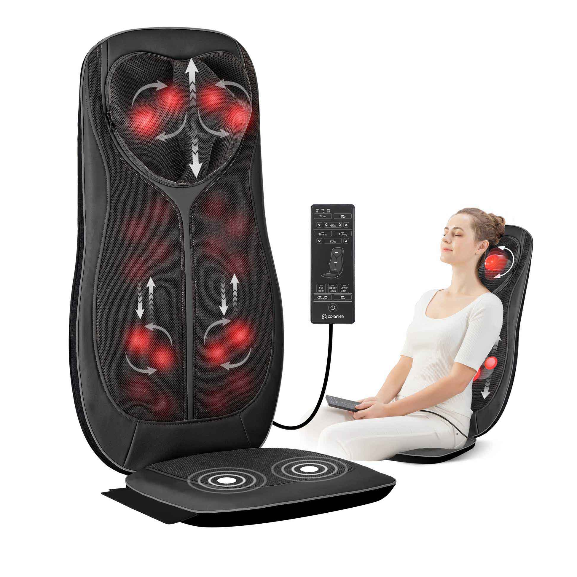 CooCoCo Shiatsu Neck & Back Massager with Heat - CO-2303B